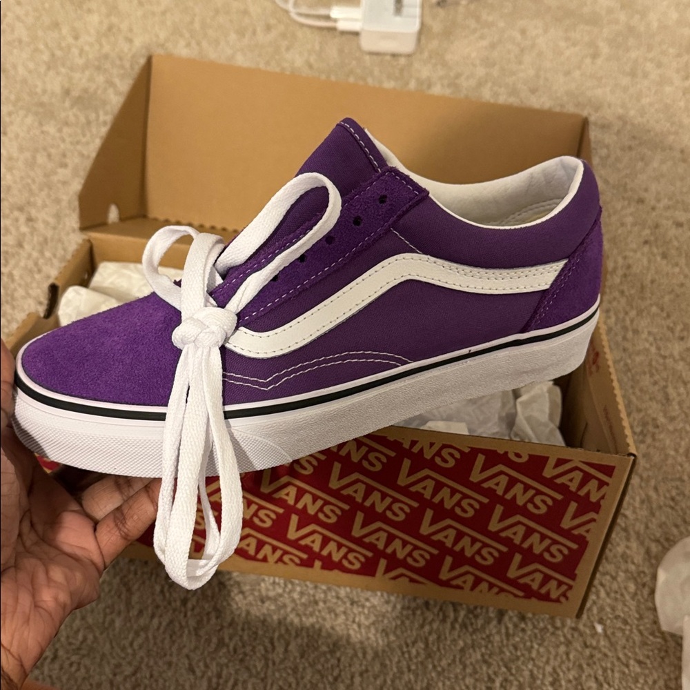 Vans Classic Purple and White Sneakers NIB